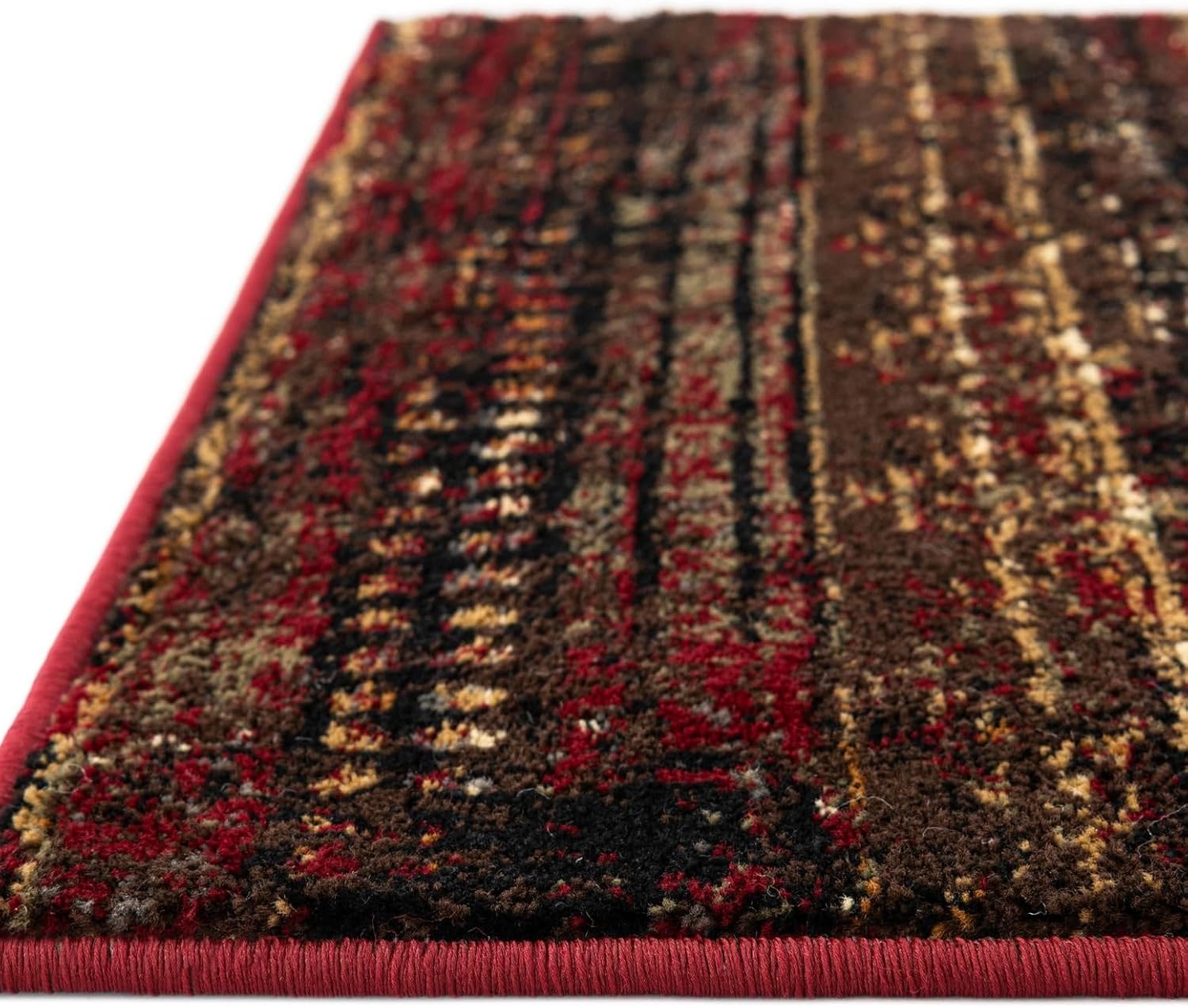 Rugs.com Saturn Collection Rug – 3x5 Burgundy Medium-Pile Rug Perfect for Entryways, Kitchens, Breakfast Nooks, Accent Pieces