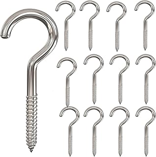 CL-Link 12Pcs Screw-in Hook Self-Tapping Scre...,