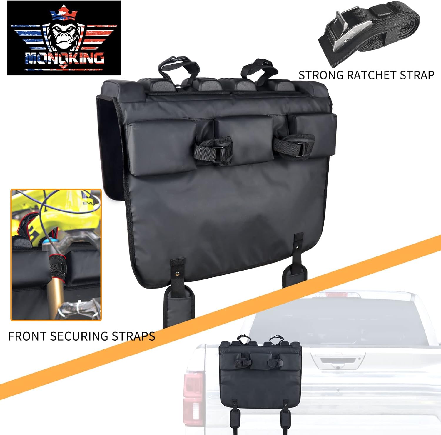 MONOKING 21'' Tailgate Bike Pad for 2 Bikes, Nepal Ubuy