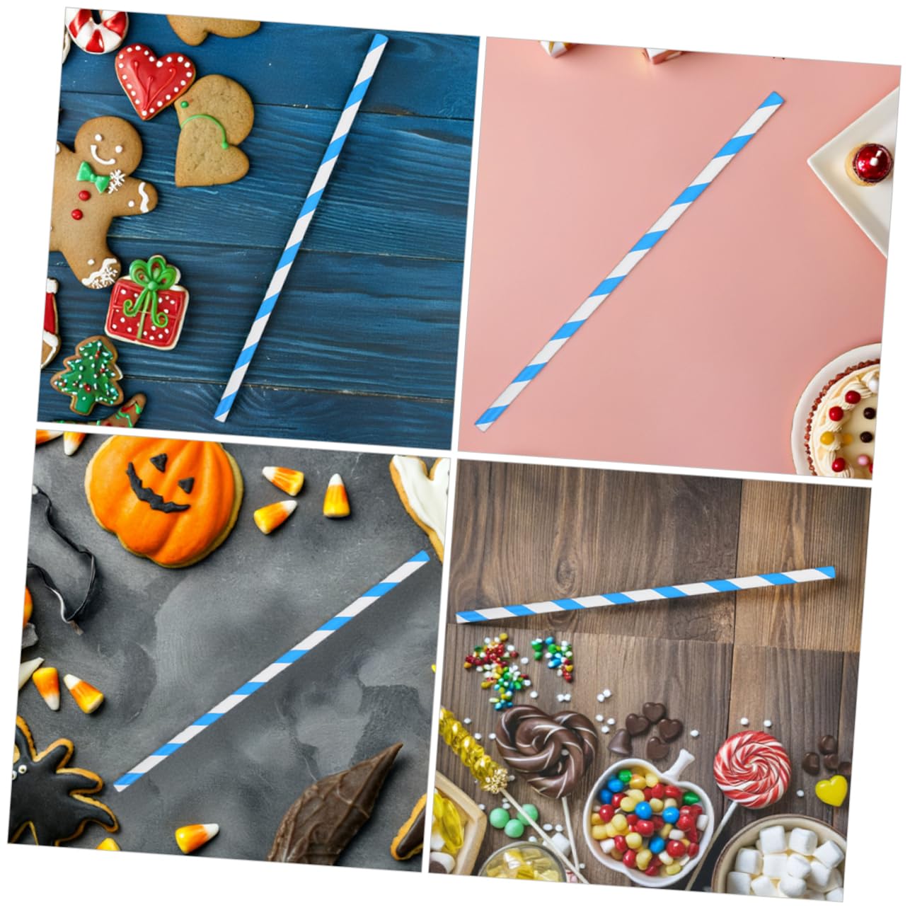 Mikinona Zuckerwatte Stäbe 10x300mm aus Papier, 150 Stück für Maschinen