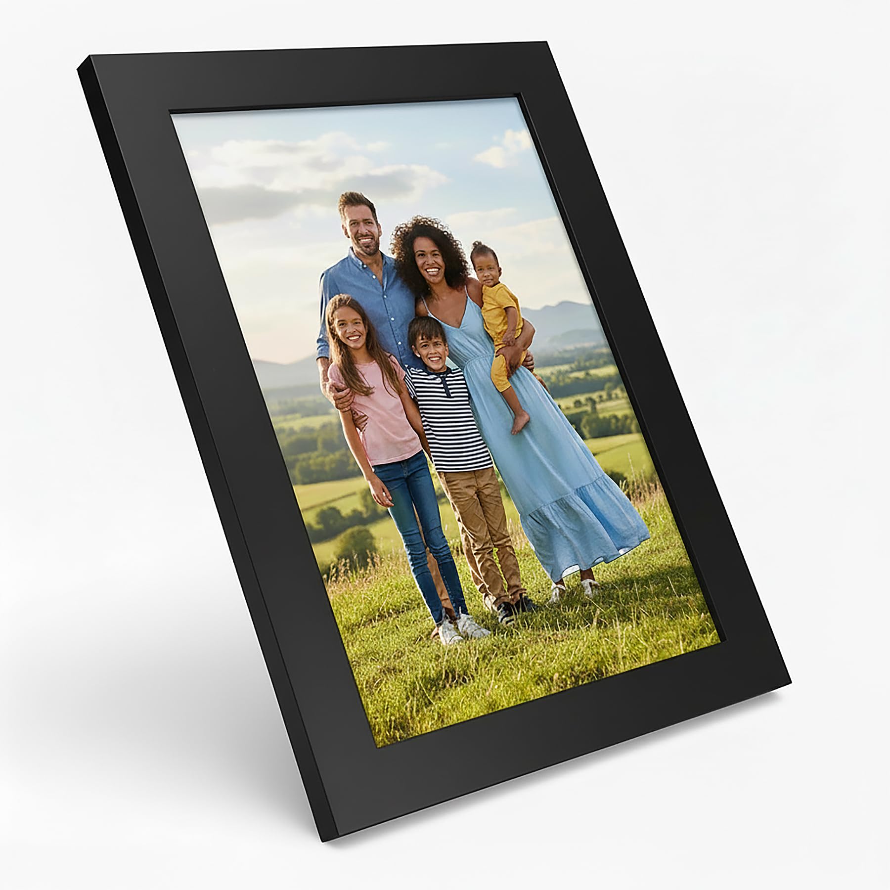 WANSHA HOME A3 Black Picture Frames (42 x 29.7 cm) Flat Poster Frame - Clear Acrylic Poster Display with MDF Wooden - Portrait/Panoramic - Wall Mount Hooks โ image 1