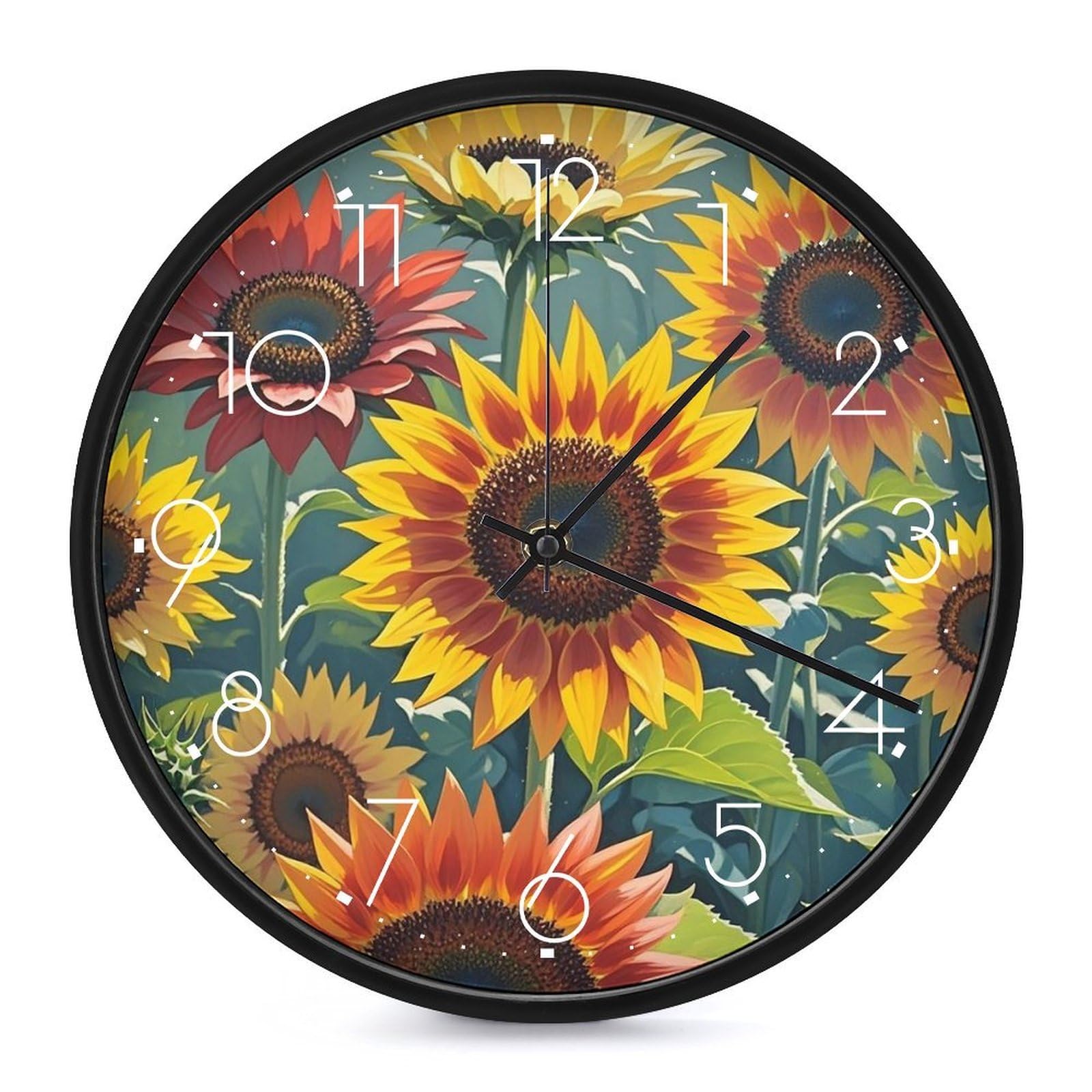 Horloge de cuisine moderne fleurie pour embellir la maison