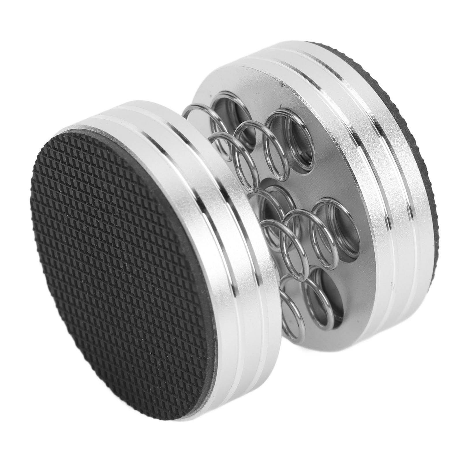 Cryfokt Piedini Isolanti per Altoparlanti Design Ammortizzante per Amplificatore Giradischi Subwoofer Set di 4 Resistenti Gomme in Lega di Alluminio (SILVER)