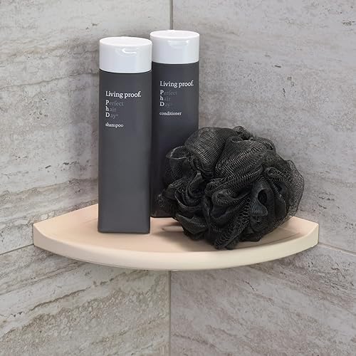 Miniatura 2 de Questech Estante de ducha de esquina de 8 pulgadas y jabonera de 5 pulgadas, con tapa metro, para nueva construcción, arena mate