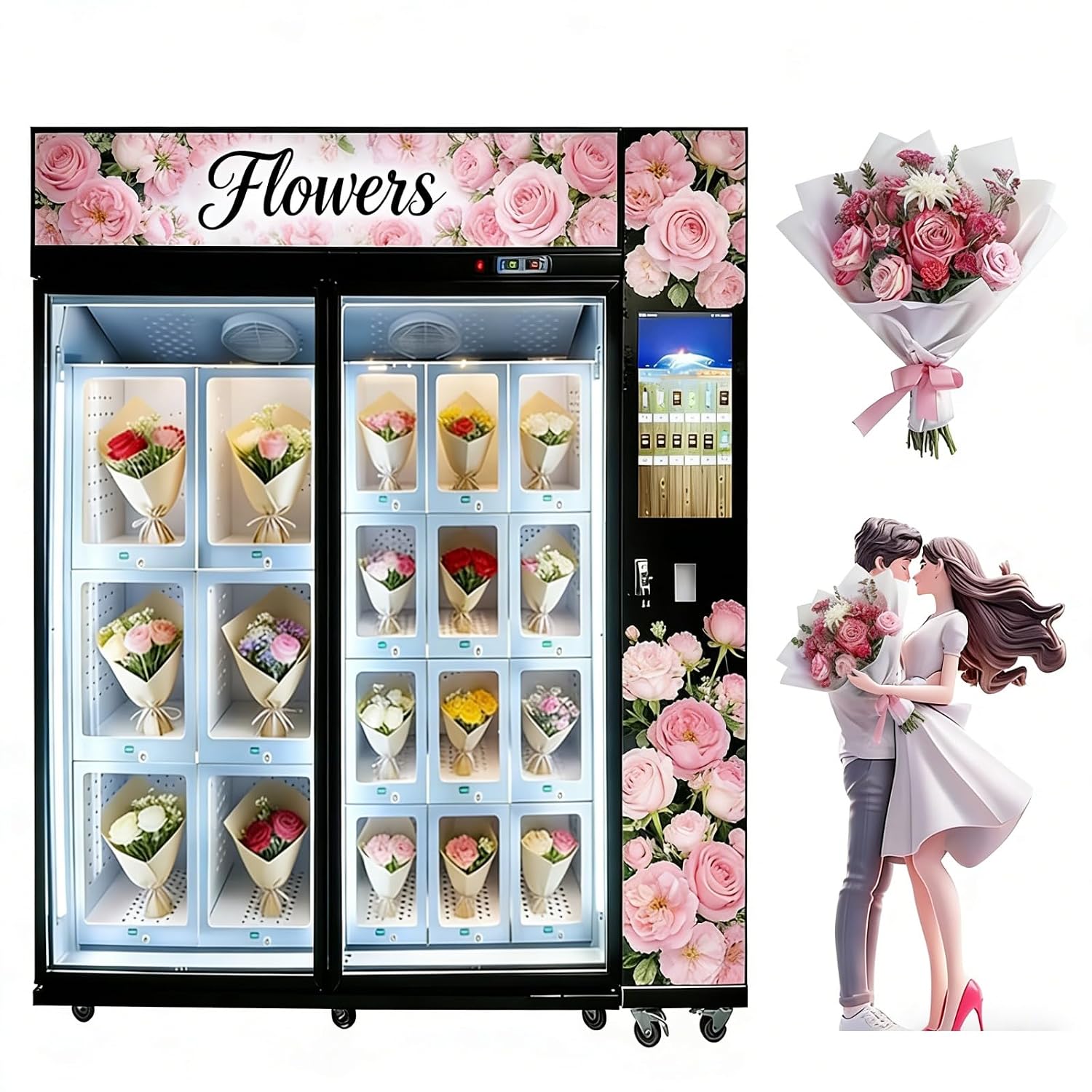 Floral Machine Flower Vending Machine, Automated Self - Serve Floral Vending Machine ...