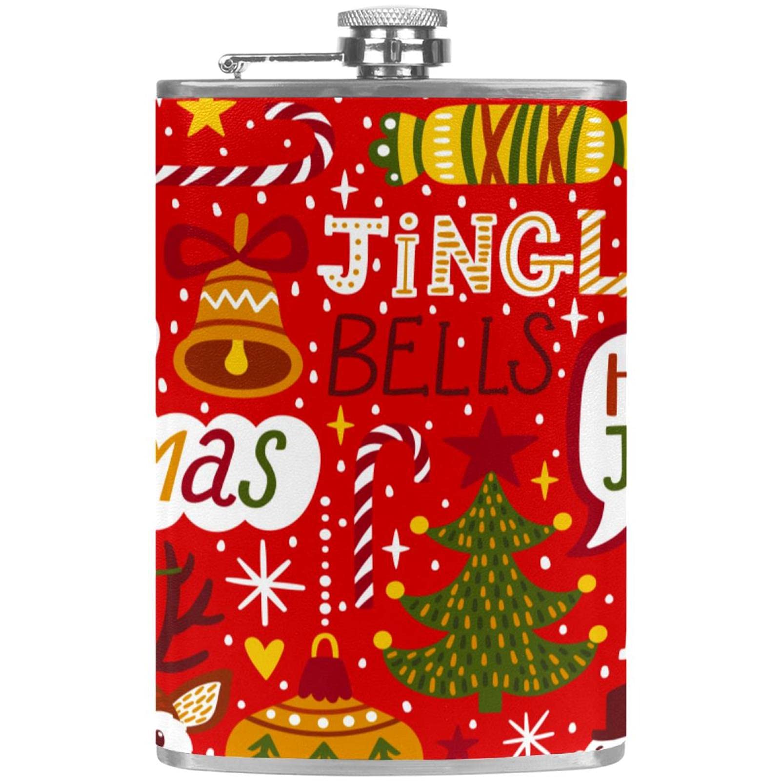 Flasque pour liqueur avec entonnoir et motif joyeux Noël le cadeau idéal pour amateurs de bar