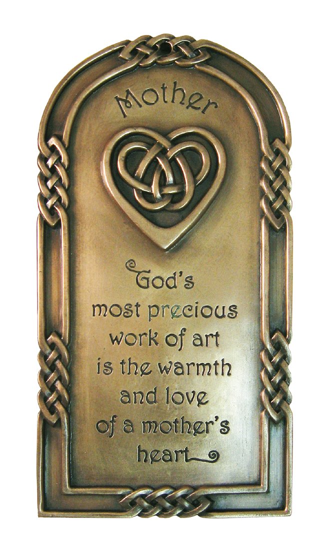 S Royal Tara Bronze Plated Wall Plaque with A Mother Bleing Deign 21cm X 13cm