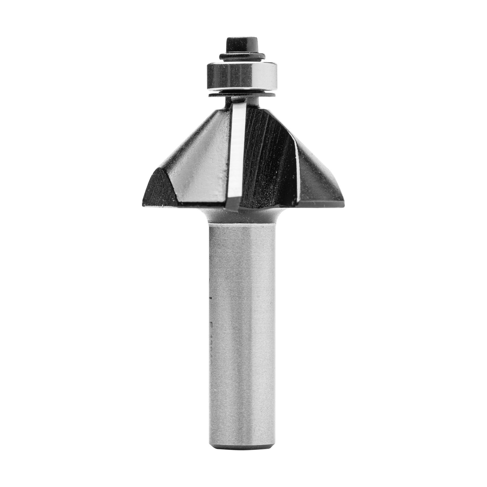 ENT 13840 Fasefräser HW, Schaft (S) 12 mm, Durchmesser (D) 44,5 mm, NL 15,9 mm, E 45°, SL 40 mm, mit Kugellager