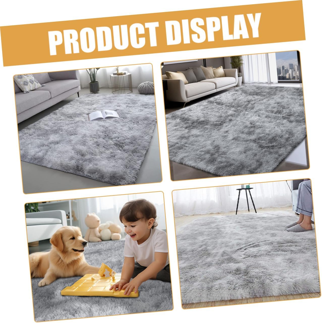 Fluffy Rug for Living Room Soft Boys and Girls Bedroom Area Rug Design