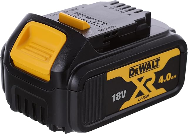 DEWALT DCB182-XJ 18V XR Lithium-Ion Battery, Black/Yellow, 4.0Ah