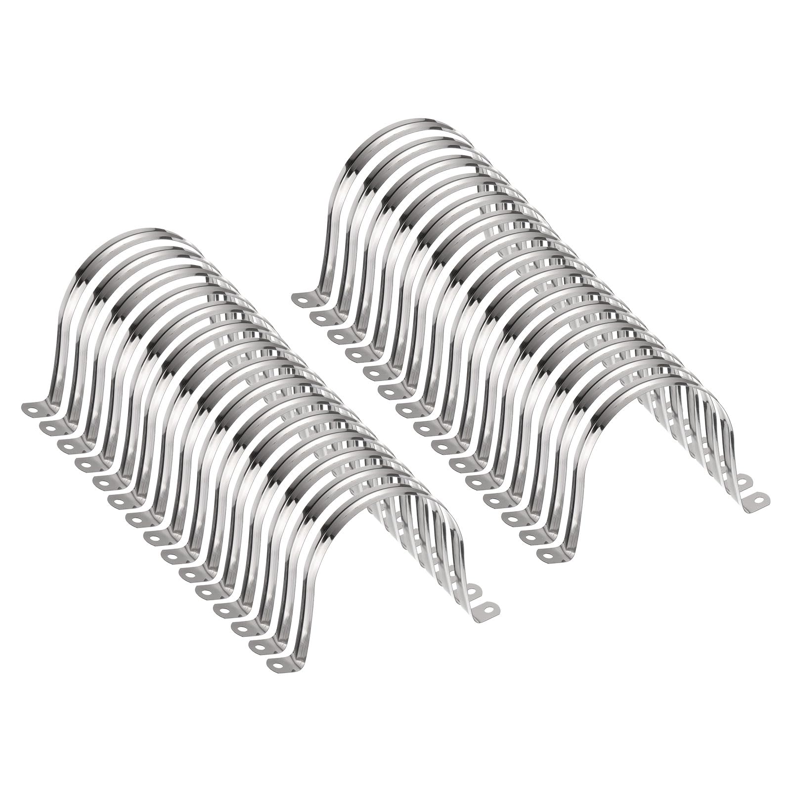 Rohrschellen Aus Edelstahl 304 – 20 Stück, U-förmig, Für Rohre & Kabel | Größe 20 Mm, Ohne Schrauben