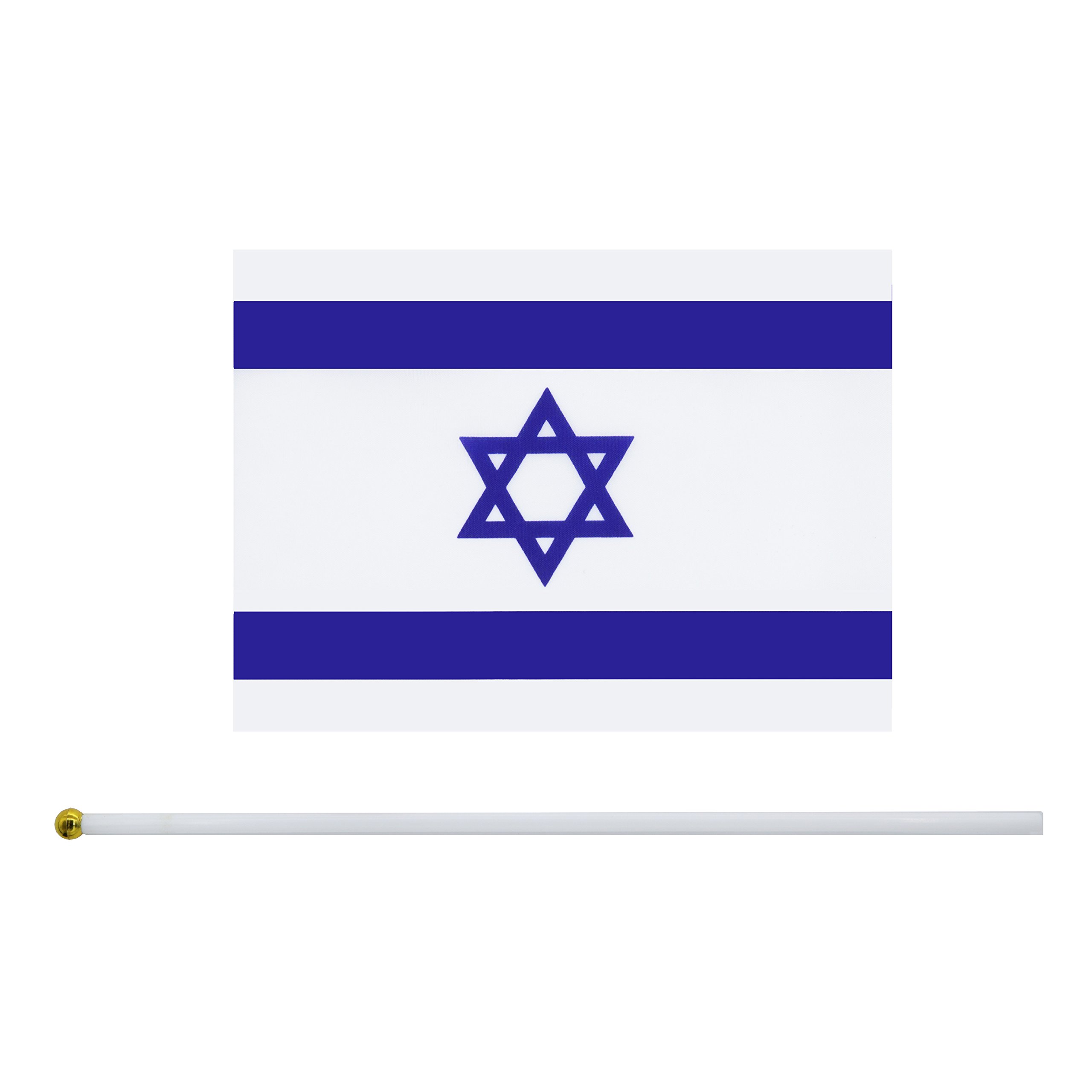 25 Pack Hand Held Small Mini Flag Israel Flag Israeli Flag Stick Flag Round Top National Country Flags,Party Decorations Supplies For Parades,World Cup,Festival Events,International Festival - Image 3