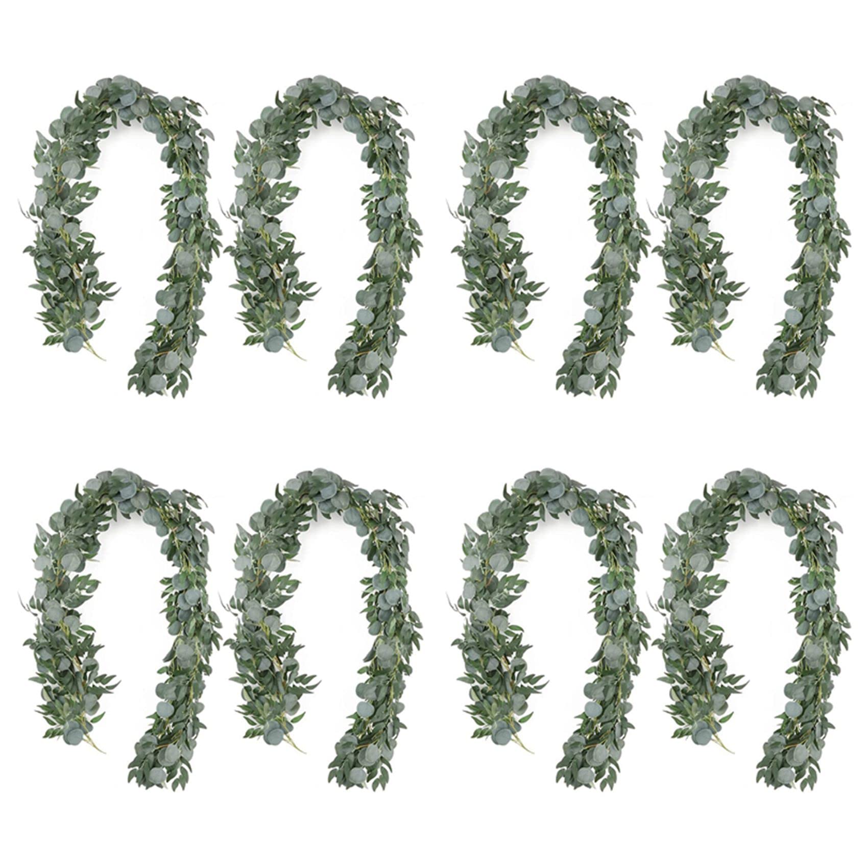 Guirlande d'eucalyptus artificielle lot de 8 pour déco
