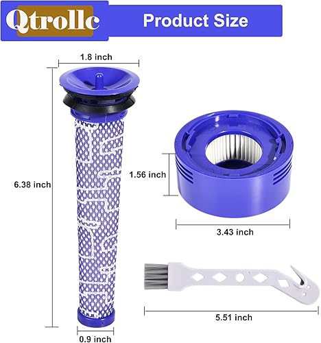 Miniatura 5 de Reemplazo de filtro V8 Animal para Dyson V8 Absolute, fibra de carbono V8, V8 Motorhead, V8+, V7 Absolute, V7 Animal Plus, V7 Animal Pro, V7 Trigger