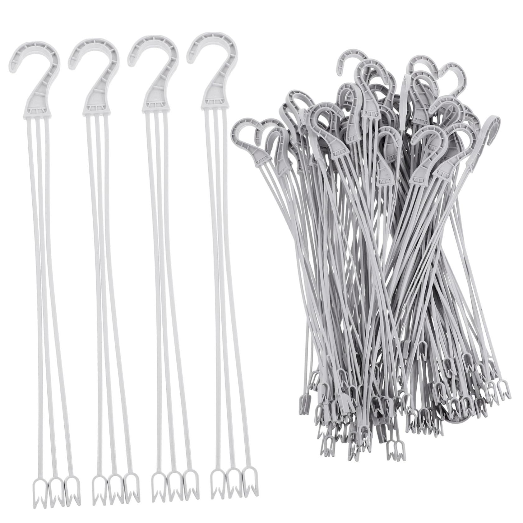 Abaodam Crochet pour Pot de Fleurs Blanc en Plastique, 50 Pièces