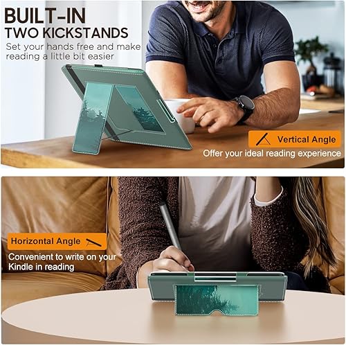 Miniatura 3 de MoKo Case for 10.2" Tienda Kindle Scribe 2022 Release-1st Generation, Slim PU Shell Leather Cover Case with Auto-WakeSleep for Kindle Scribe