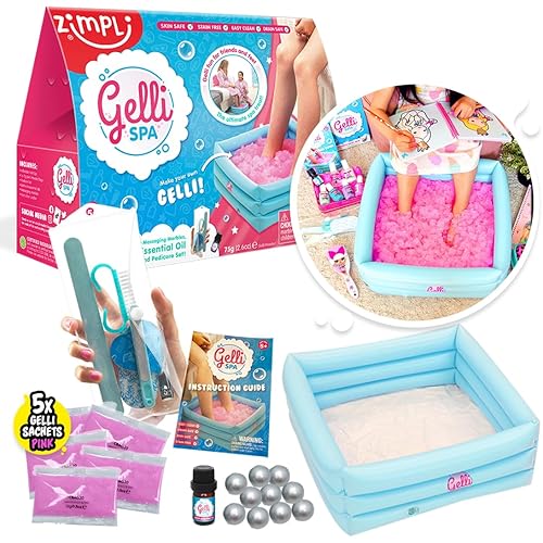 Gelli Spa from, 5 Use Pack, Children's Pamper Party Treat, Manicure and Pedicure Set for Teens or Tweens, Sensory Play Toy for Girls and Boys, Present