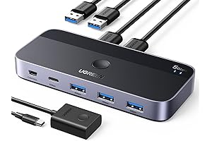 ANKER USB 3.0 KVM Switch for Dual Computers, Device Sharing and Switching...