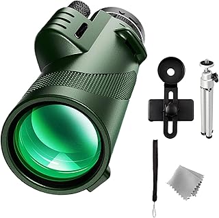 Visão Noturna | Binóculos visão noturna baixa para adultos e crianças,Monocular leve 40x60 com adaptador para smartphone adequado para observação pássaros, caça à vida Sritob