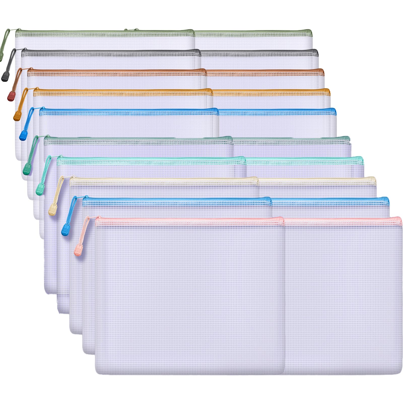Portadocumentos A4 transparente PVC con cremallera fundas de plástico