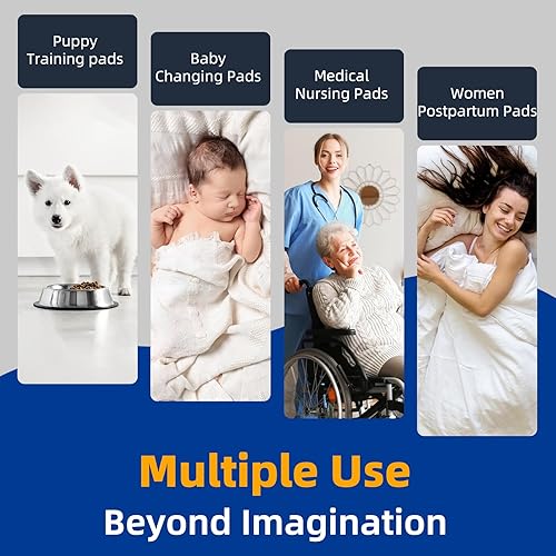 Miniatura 8 de Almohadillas de cama desechables extra grandes de 36 x 48 pulgadas (20 unidades) para adultos, almohadillas gruesas de alta calidad resistentes al