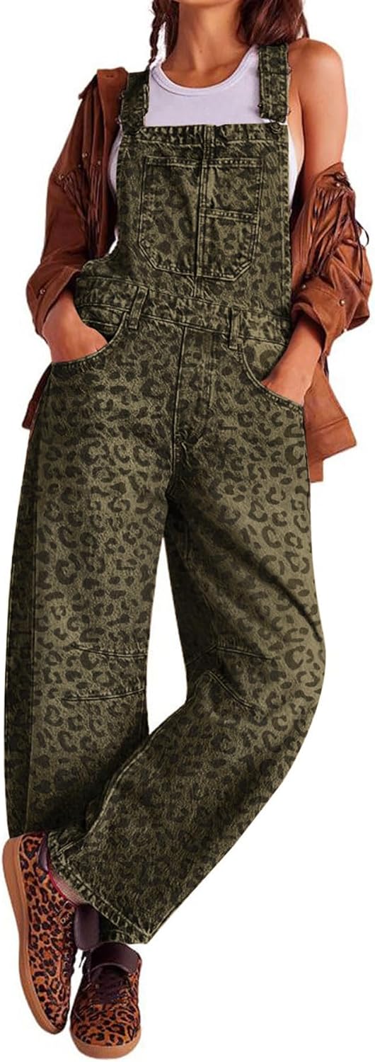 loveimgs Women Y2k Baggy Barrel Jeans Overalls Wide Leg Denim Pants Bib Overalls Jumpsuit Boyfriend Patchwork Jeans