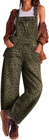 loveimgs Women Y2k Baggy Barrel Jeans Overalls Wide Leg Denim Pants Bib Overalls Jumpsuit Boyfriend Patchwork Jeans