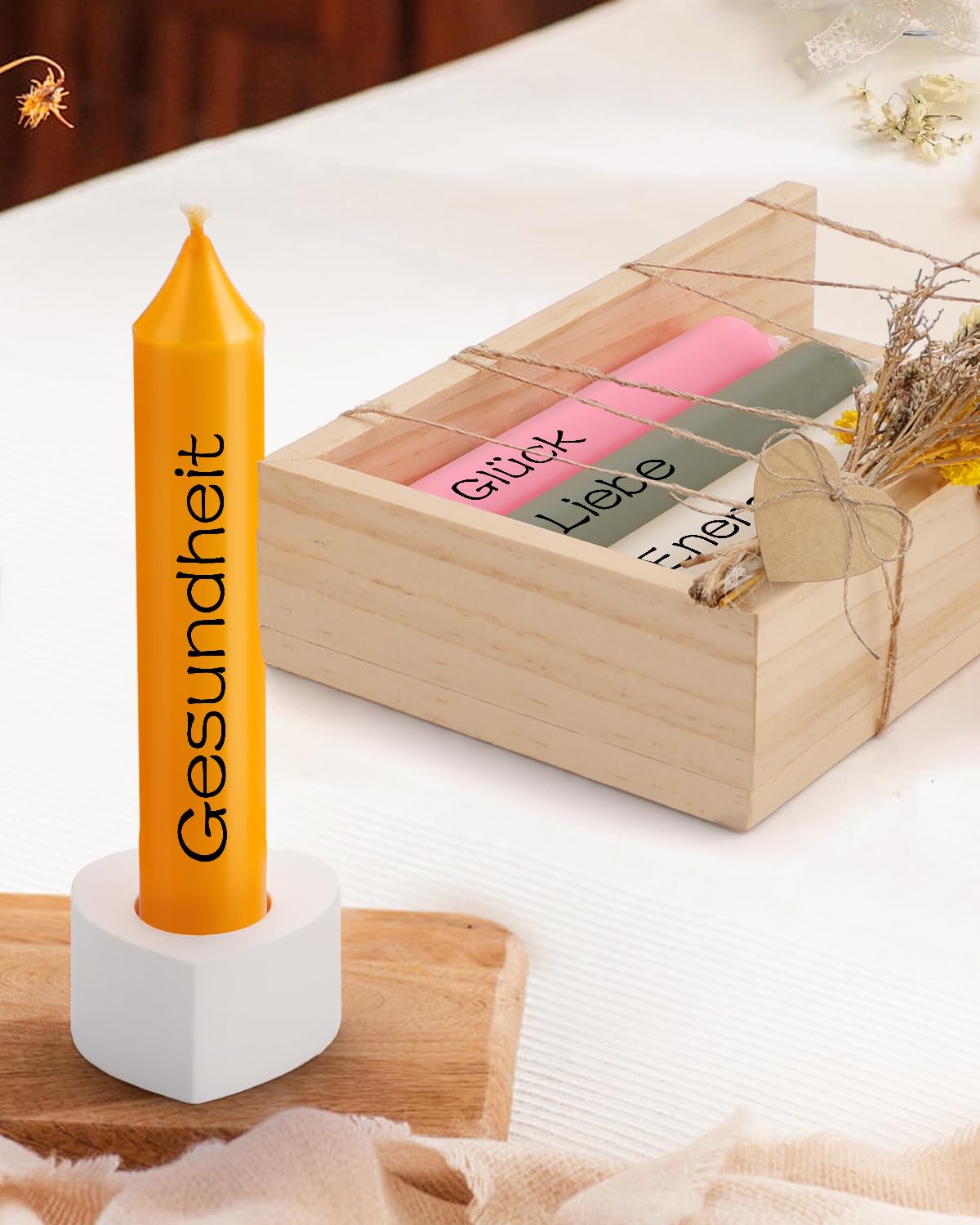 Geschenke für Frauen, Kerzen Geschenkset Freundin, Geburtstagsgeschenk für Frauen Beste Freundin Mama Schwester, Kleines Geschenk für Kollegin Oma zum Ruhestand Geburtstag Weihnachten