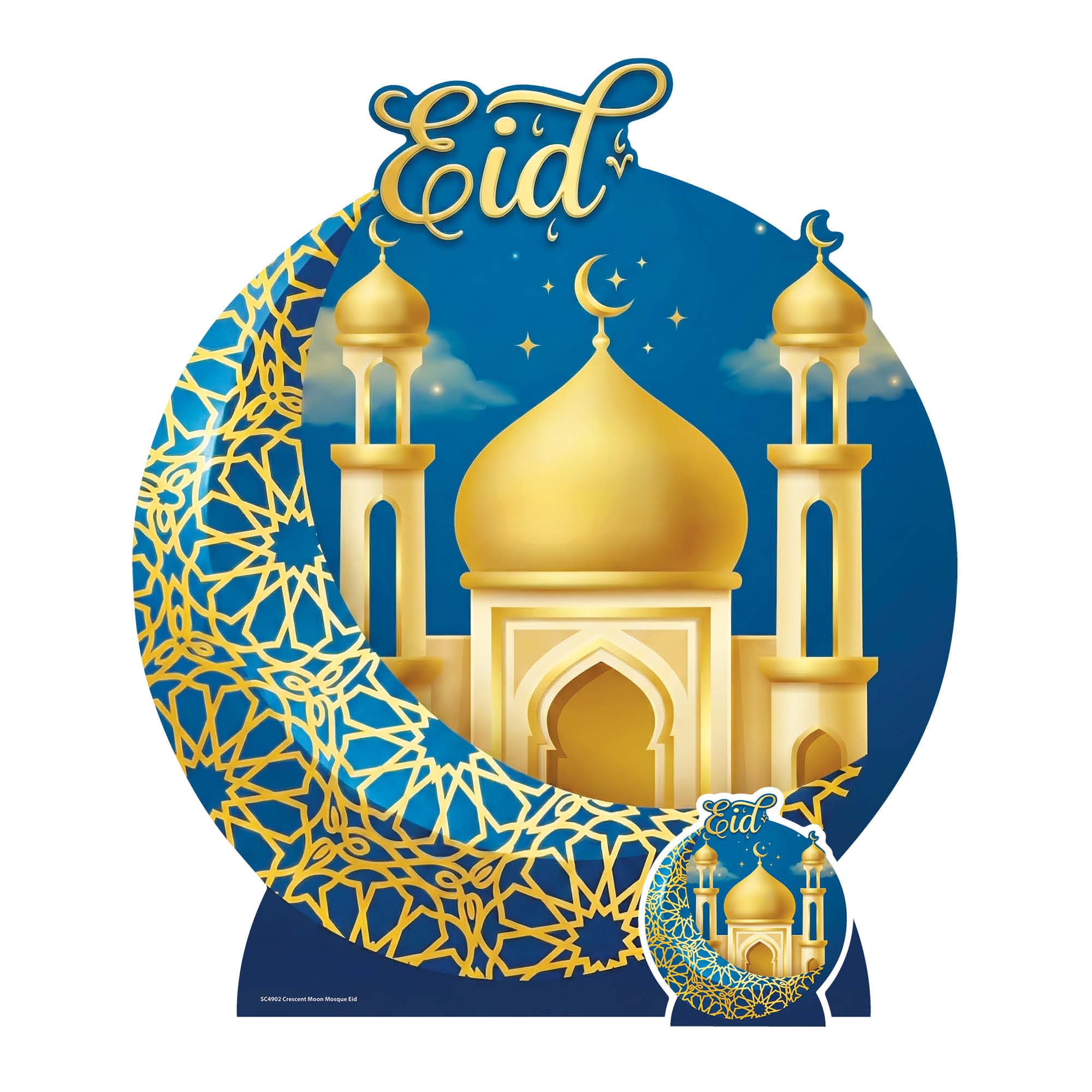 Star Cutouts SC4902 Crescent Moon Mosque Eid Decoration Cardboard Cutout Height 87cm