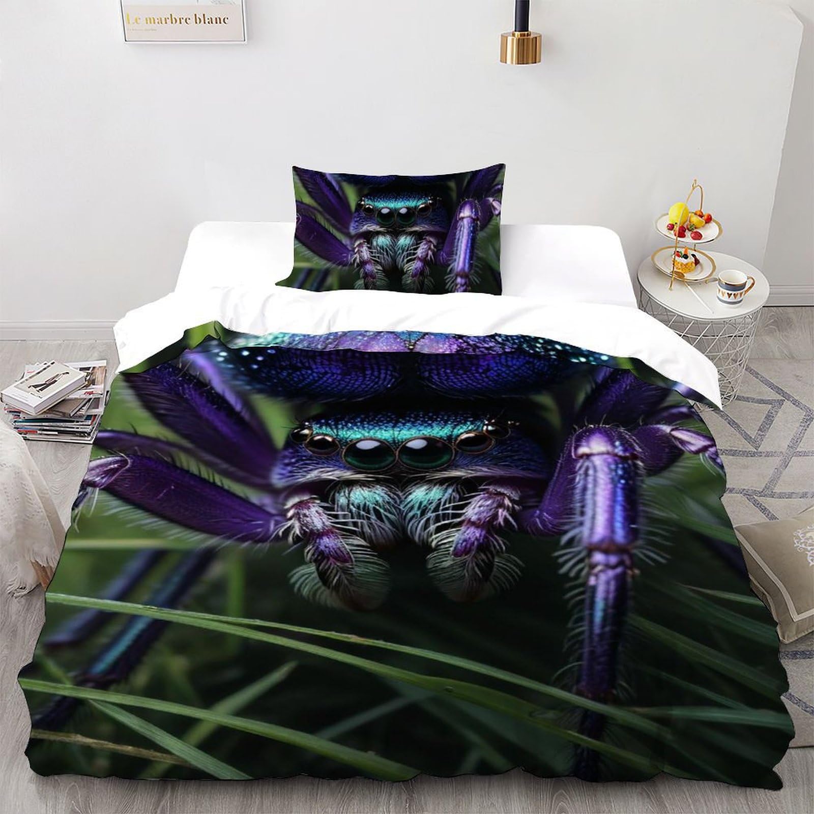 Araignée en peluche housse de couette single, cadeau idéal pour enfant