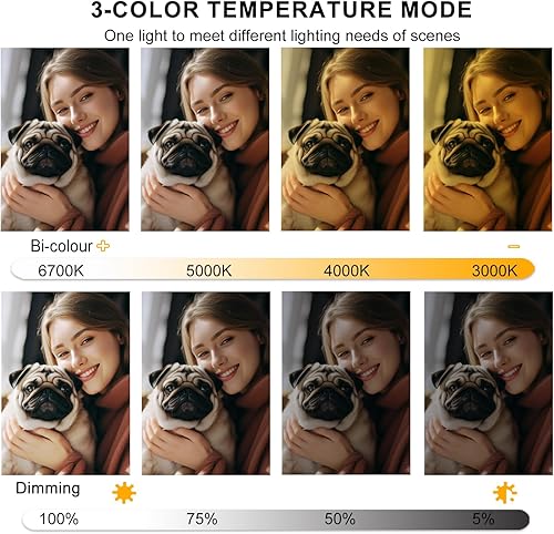 Miniatura 4 de JJ JIANJIN Kit de luces de anillo luz LED regulable exterior de 18 pulgadas de 118 pulgadas 55W6700k soporte de trípode control remoto caja para