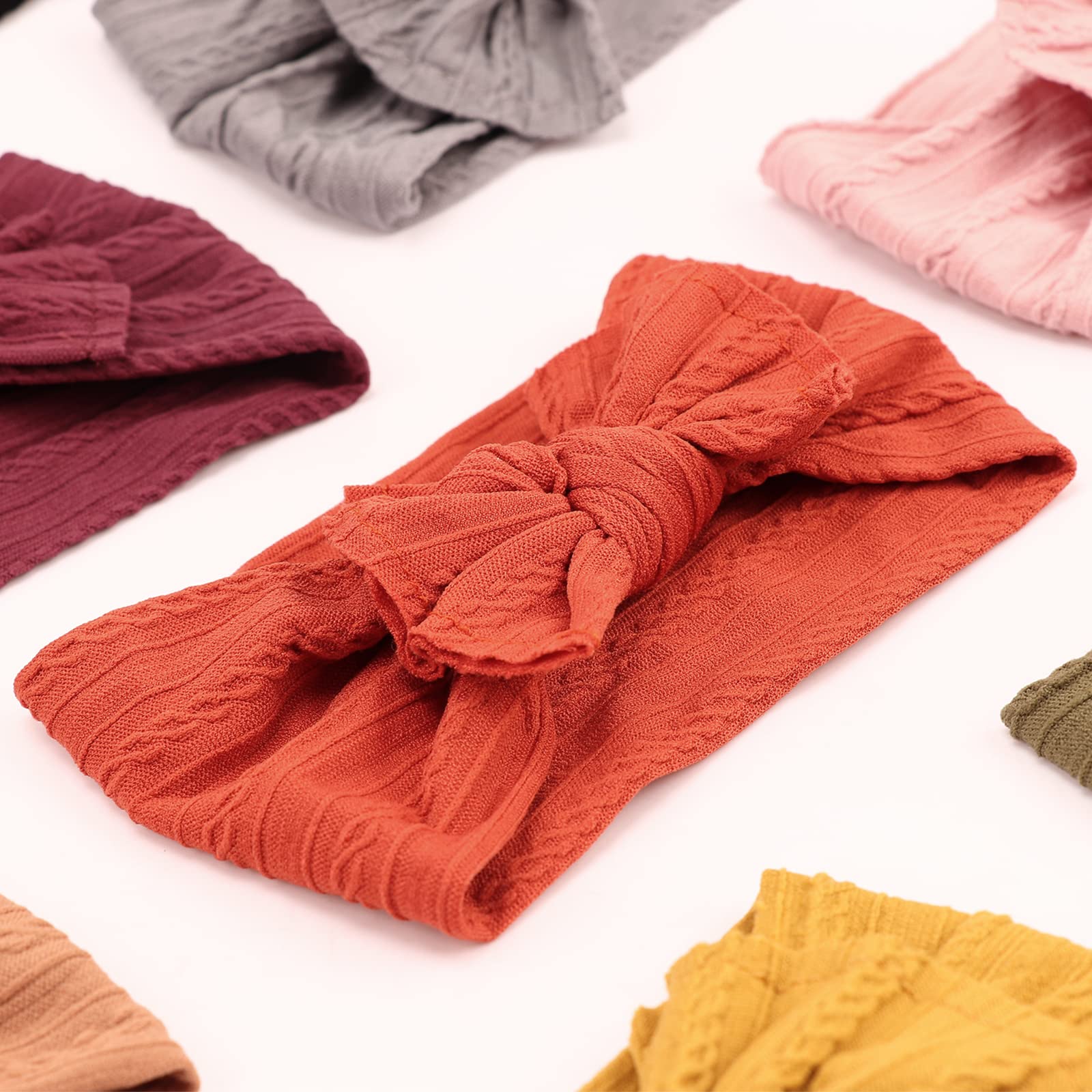 DRESHOW 10 Pcs Bébé Bandeaux Bébé Fille Bandeau Cheveux Bande de Cheveux Arc Bande de Cheveux Bandeaux Accessoires Bébé Fille Enfant Turban Bandeau
