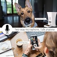 Vista 6 de 12L 5G WiFi Alimentador automático para perros de raza grande y alimentadores automáticos para gatos 1080P Full HD Pet Camera Treat Dispensador