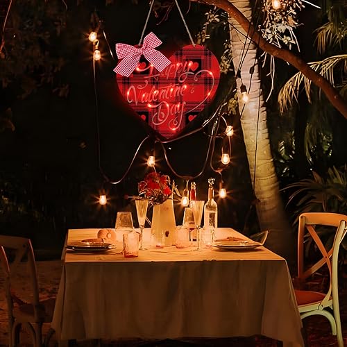 Miniatura 3 de Valentines Day Door Sign Decorations for the Home - Lighted Up Valentines Front Door Wall Hanging Decor