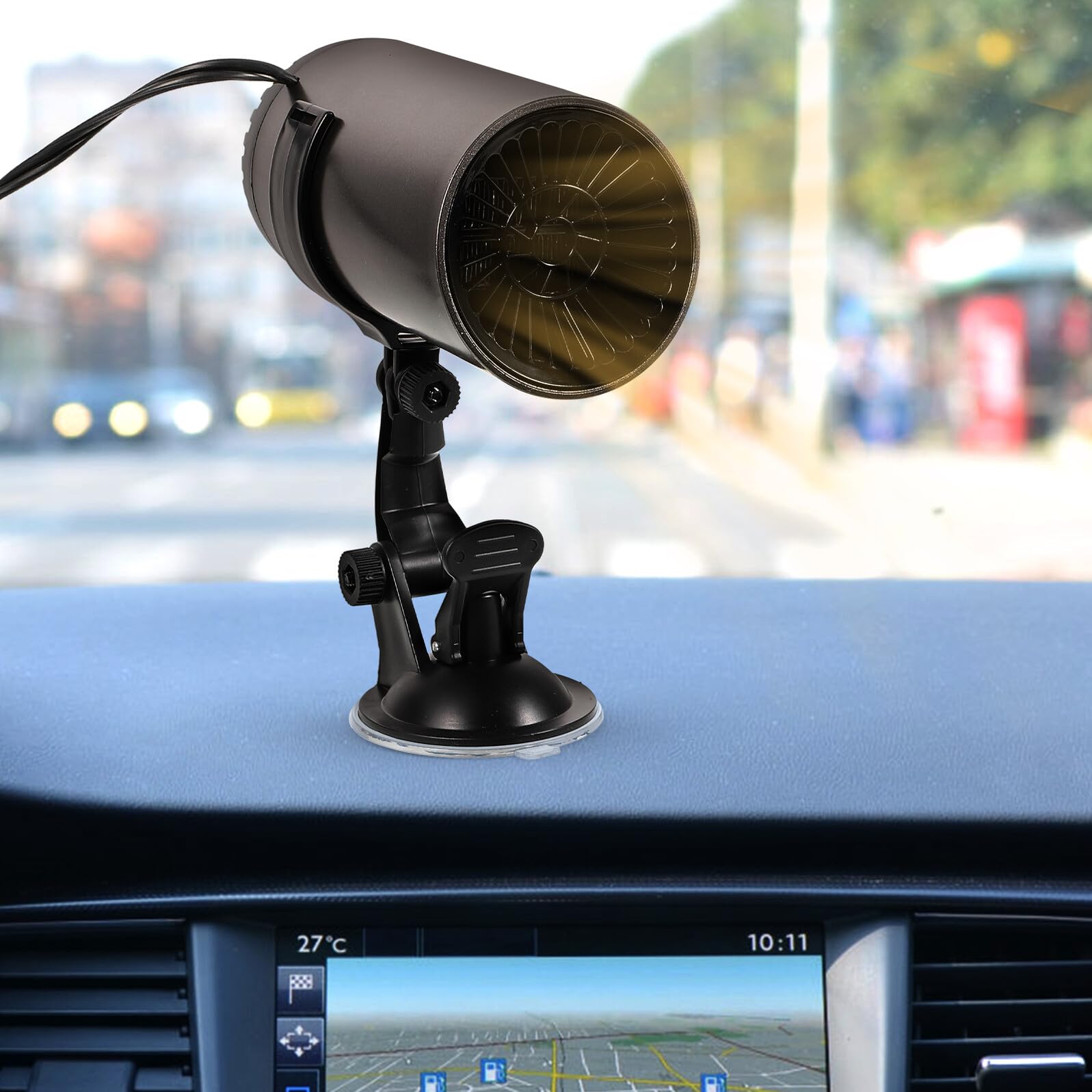 ABOOFAN Calentador Portátil para Coche 24v Desempañador Automático de Parabrisas Ventilador Eléctrico Compacto para Calefacción y Descongelación Rápida Uso Automotor Seguro