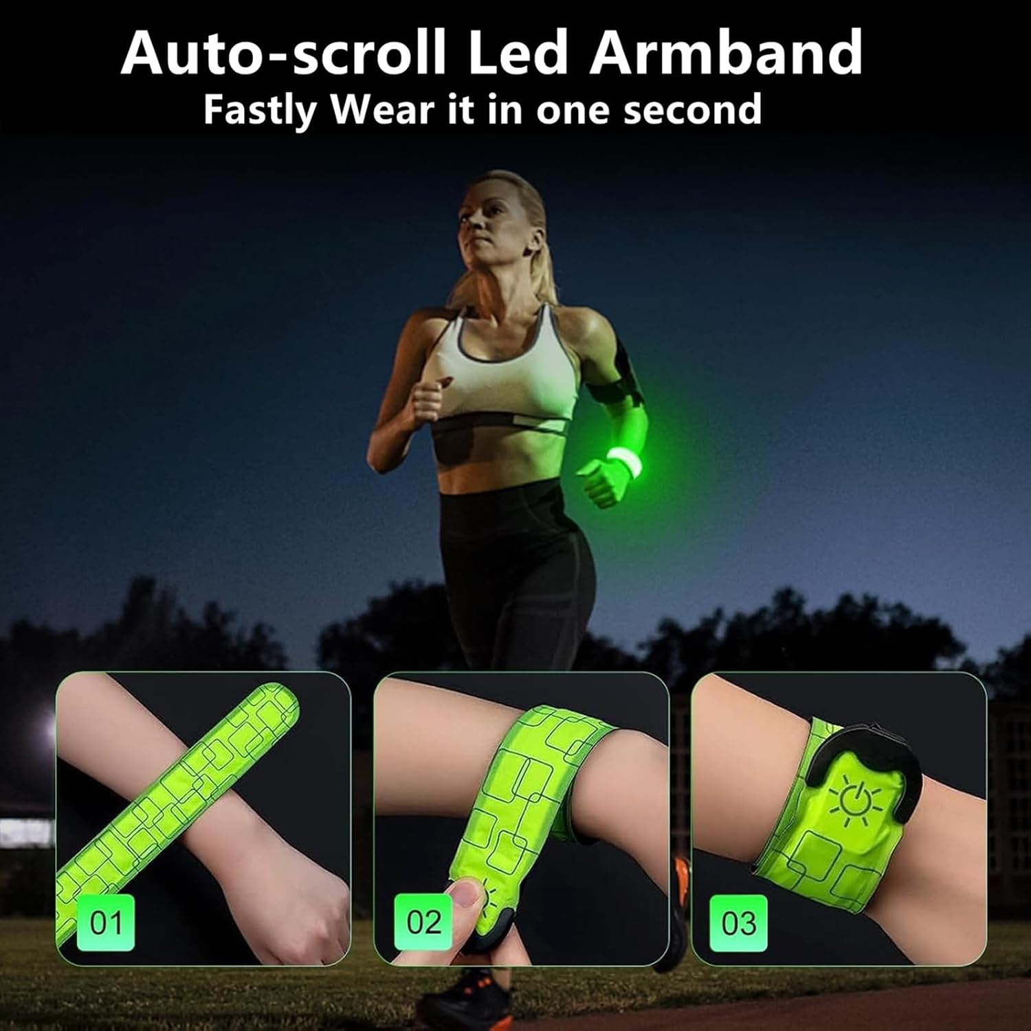 LED karkötő fénymódok