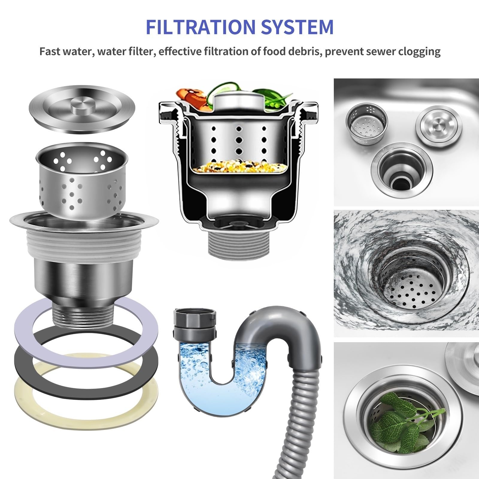 Lavello giardino piccolo per esterni, vasca singola per lavaggio, stazione per lavabo da cucina in acciaio inox con ripiano portaoggetti e rubinetto, per ristorante, bar, lavanderia, garage, cortile(2