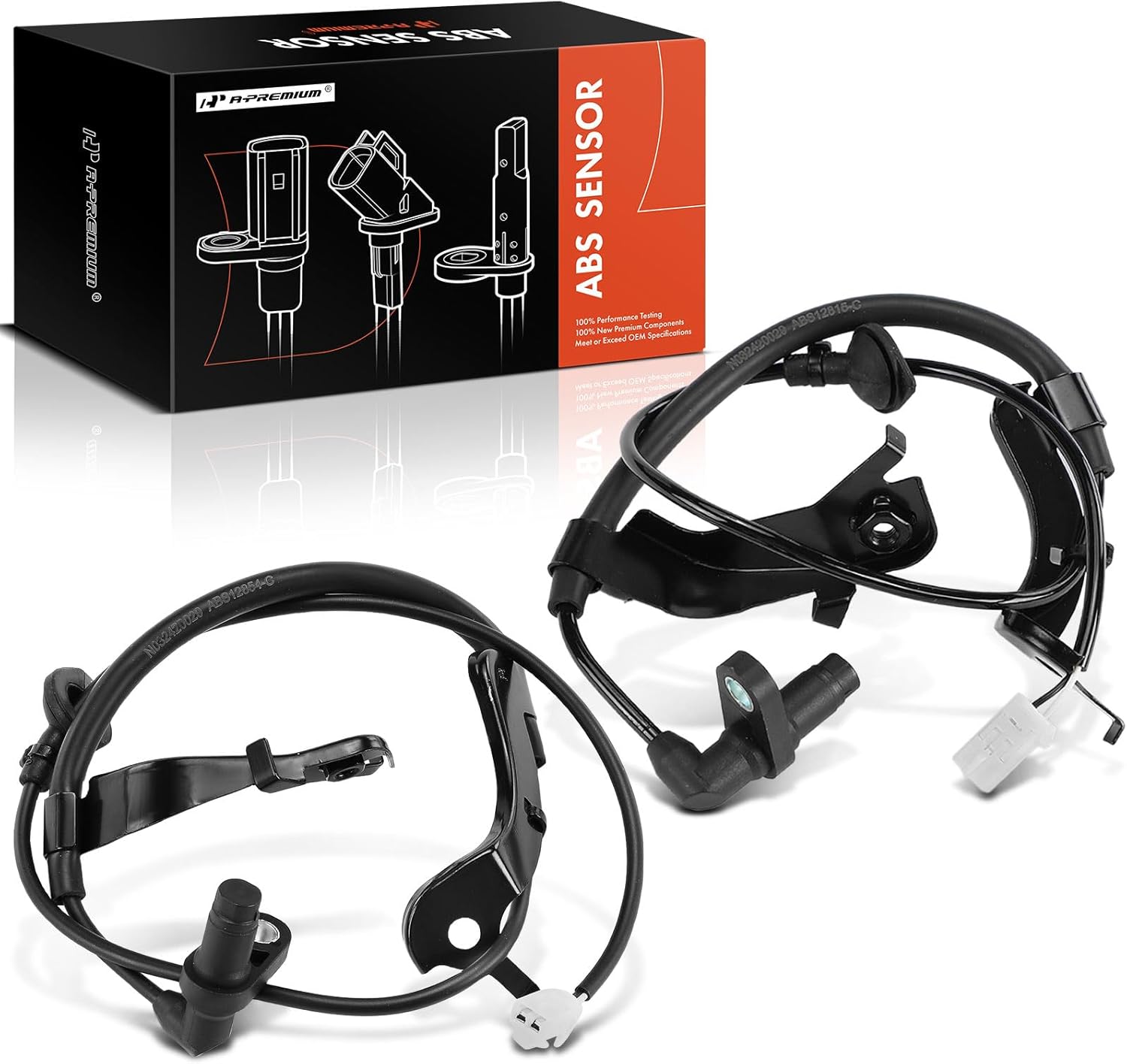 A-Premium 2PC Rear ABS Wheel Speed Sensor Compatible with Toyota Sienna 2011-2013 2015-2018 2020 - Rear Driver & Passenger Side, Replace# 8954508020, 8954608020