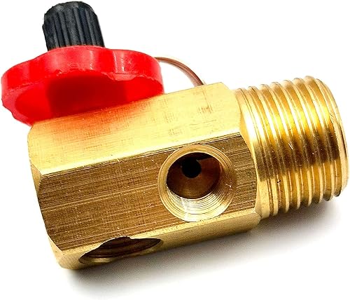 Miniatura 5 de KIRO&SEEU Herramienta colector de tanque de aire con puerto de llenado, válvula de seguridad de apagado de aluminio y derivación de alivio Tanque