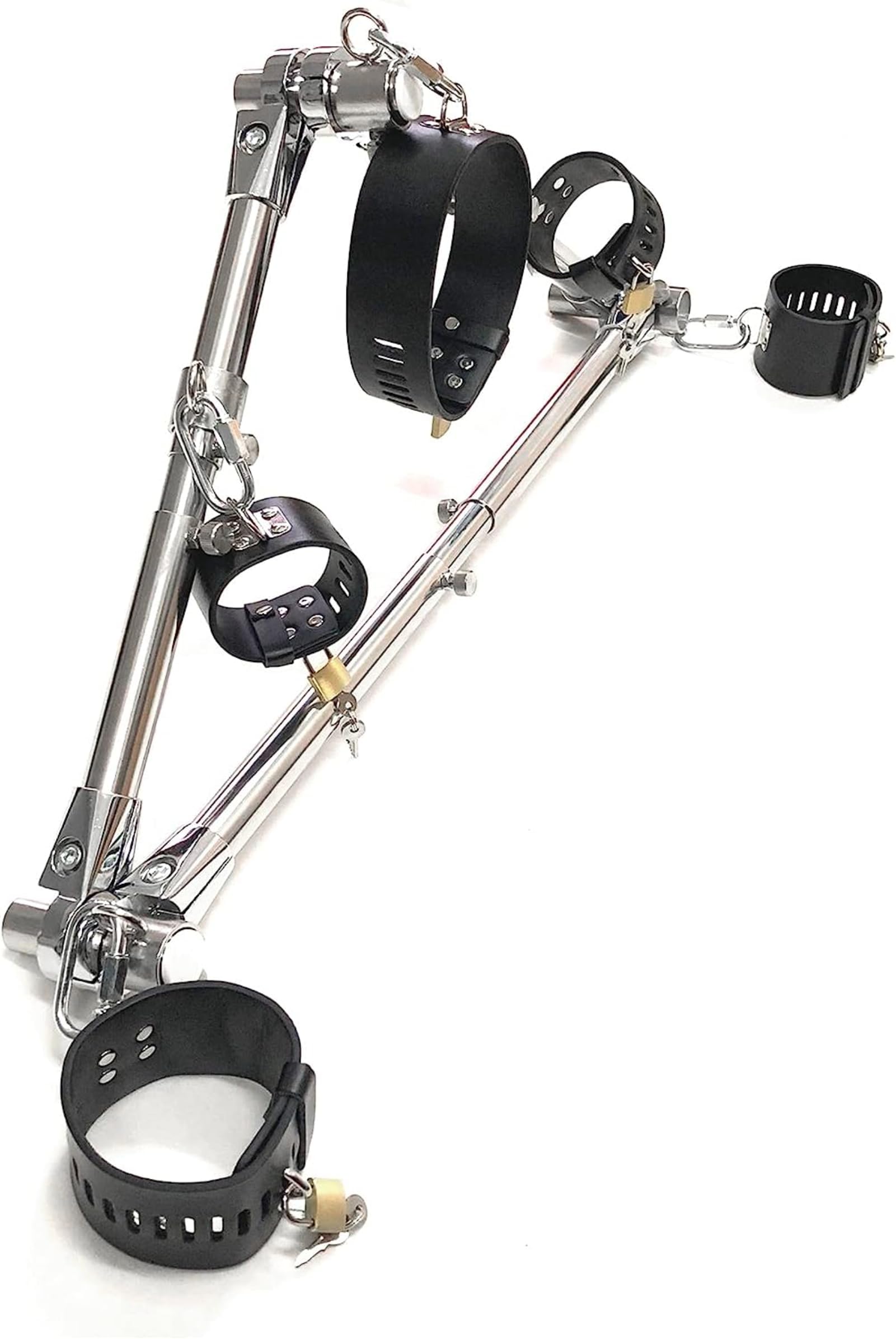 Verstellbare Spreizstange für aufregendes Sexspielzeug - Dreieckige Spreizstange mit Fesselgurten für extremen Genuss - Perfekt für Bondage-Sets mit SM-Handfesseln - Fetisch und BDSM