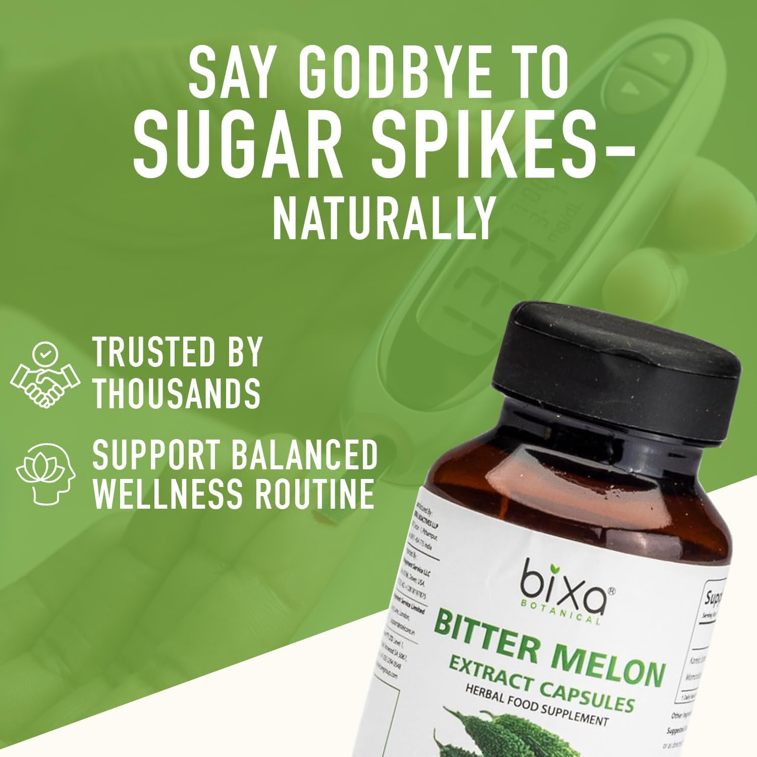 bixa BOTANICAL Bitter Melon Extract | Karela | Momordica Charantia 450 mg Vegitarian Capsules| Gluten Free, Non-GMO, Steam Sterlized, Vegan, 100% Pure. (60 Count (Pack of 1)) - Image 2