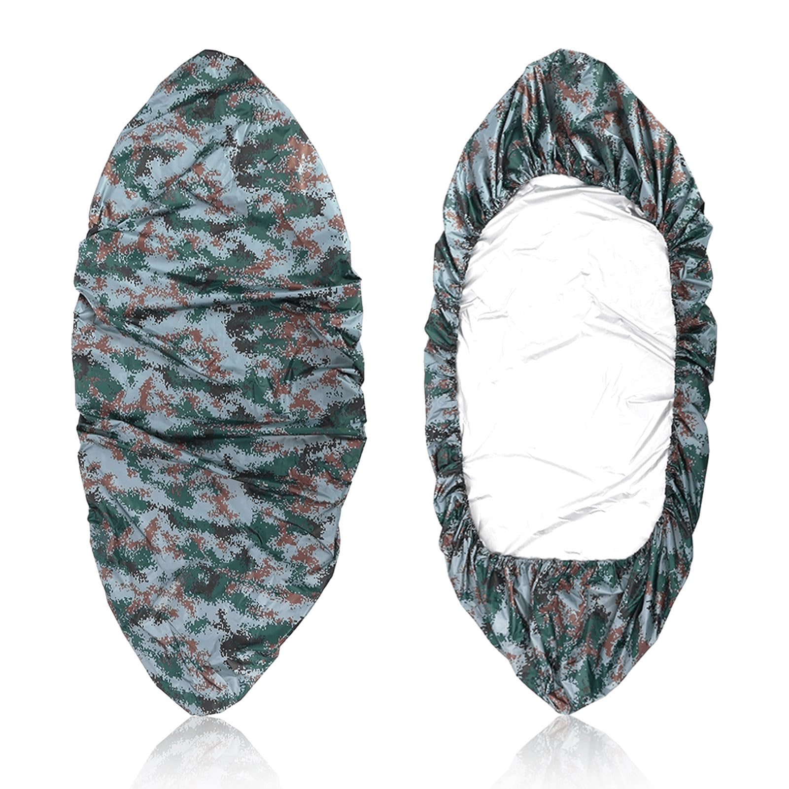Kayak Storage Cover, 4.5m/14.8ft Sun Protection Storage Dust Cover Waterproof Fishing Boat Cover Shield Protector for 3.6-4m/11.8-13.1ft Kayak Boat(Dark Green)