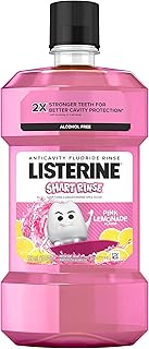 Listerine Smart Rinse Anticavity Fluoride Mouthwash, Pink Lemonade, 16.9 Fl. Oz (Pack of 6)