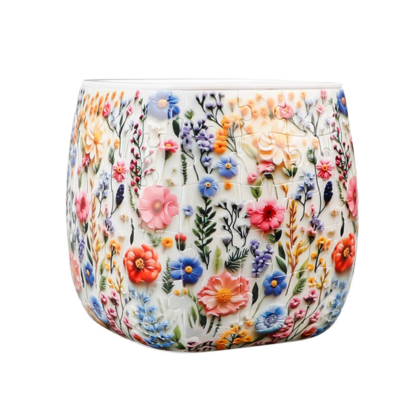 ljhnba Puzzle Vase Planter for Adults 3D Building, 96-Piece ABS Flower Container Decor for Desk, Shelves and Tables Puzzle Vase Planter Pots