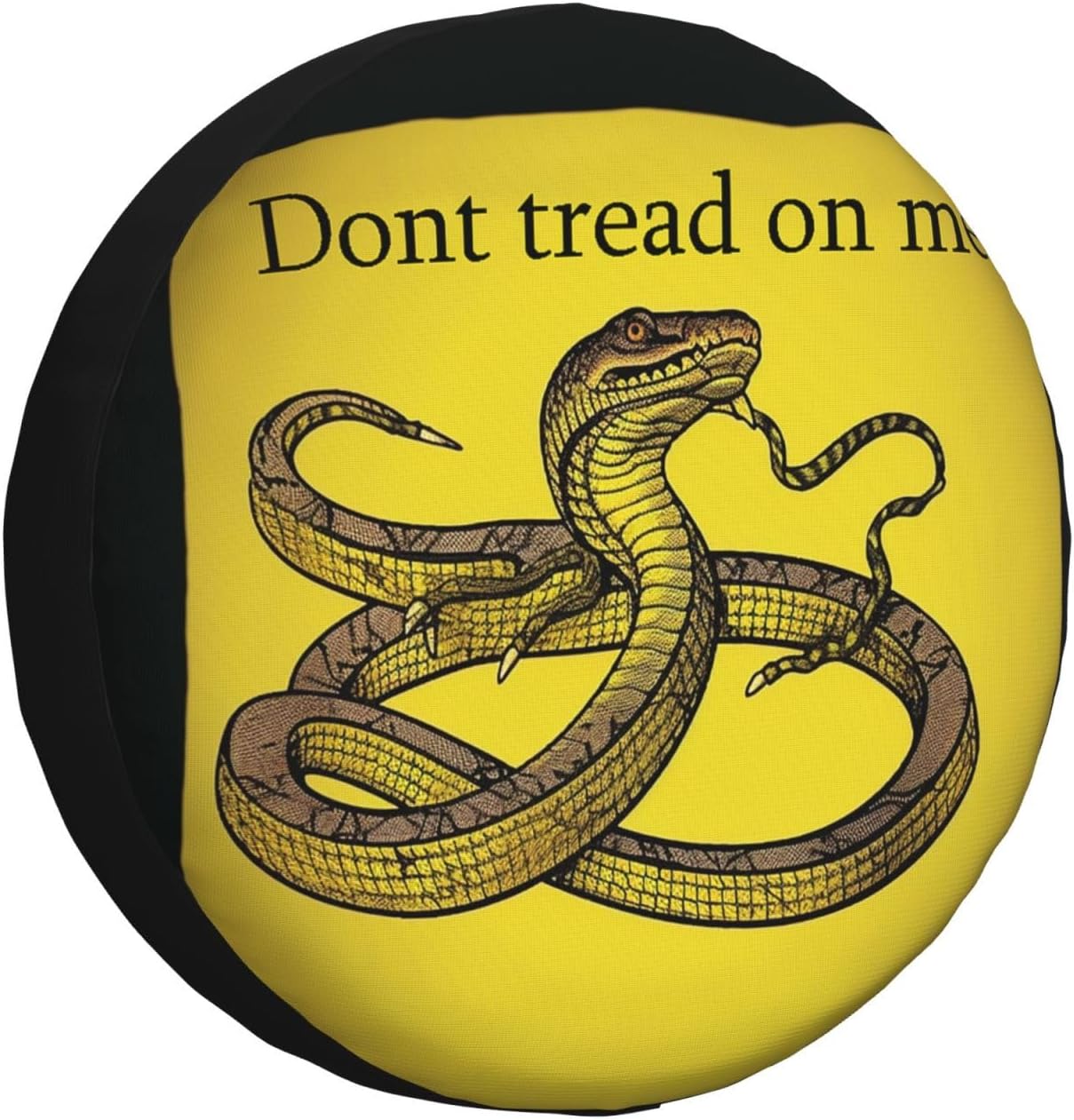 Spare Tire Cover 14 Inch Waterproof Dust-Proof Wheel Tire Cover Dont Tread On Me Wheel Protector Fit for Trailer, Rv, SUV and Many Vehicle image 3