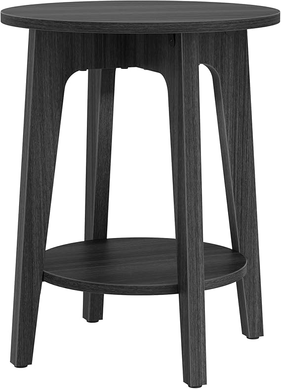 VASAGLE Side Table, Small Round Table for Living Room, Bedside Table