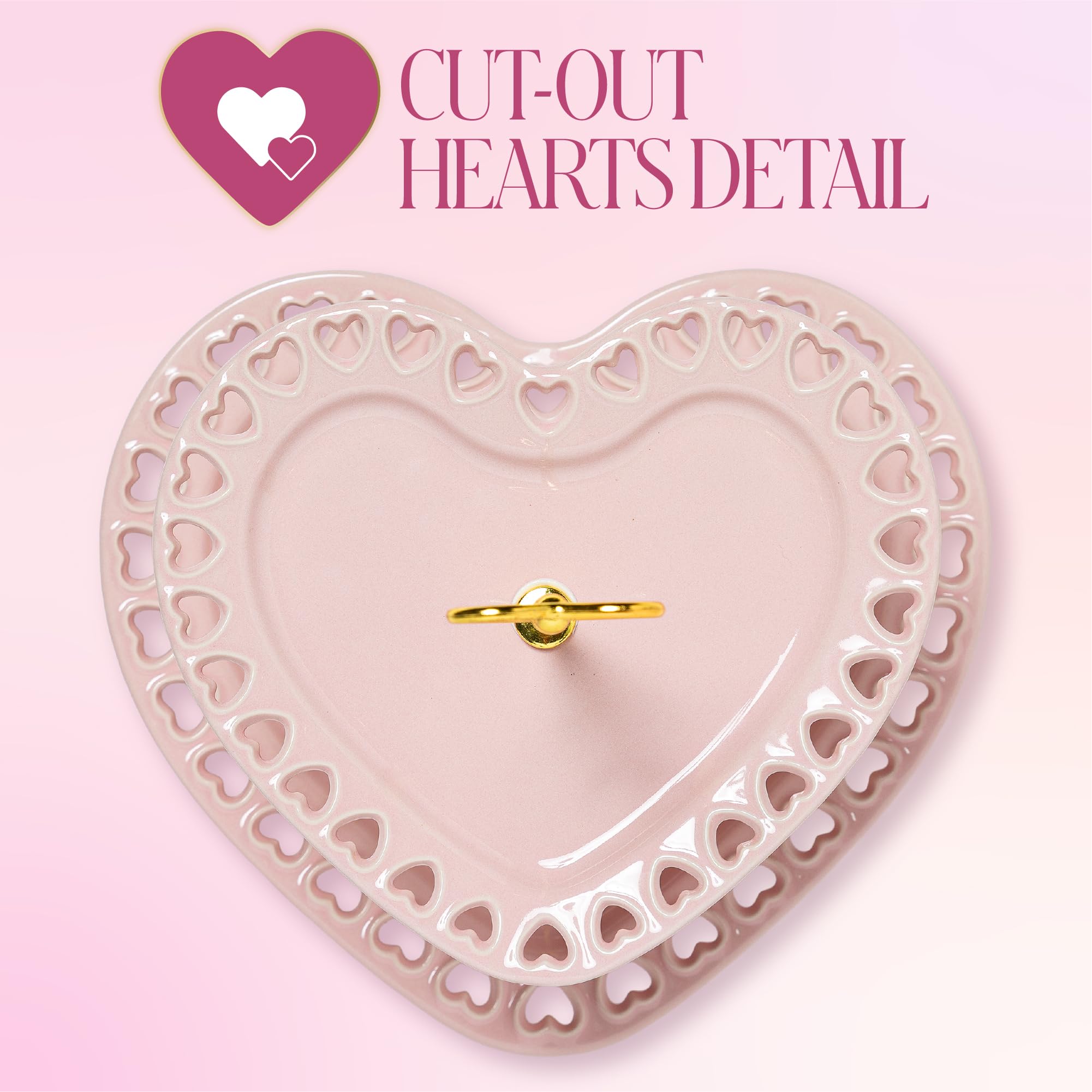 Amazon.com | Paris Hilton 2-Tier Heart Serving Tray, Iconic