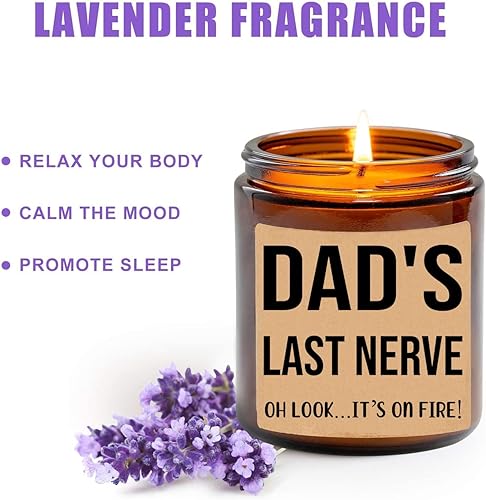 Miniatura 2 de Vela con texto en inglés "Dad's Last Nerve", regalo personalizado para papá, regalo divertido para papá, regalo de cumpleaños para papá
