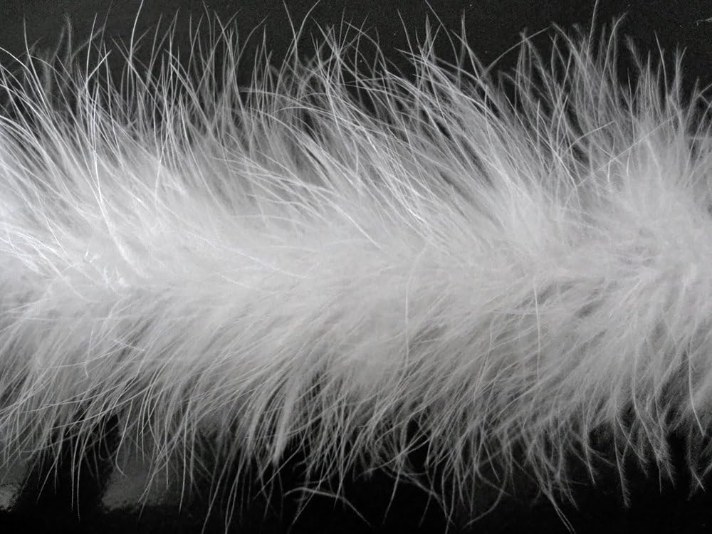 2 Yards - Snow White Turkey Medium Weight Marabou Feather Boa 25 Grams Halloween Costume Party Supply | Amazon | Moonlight Feather