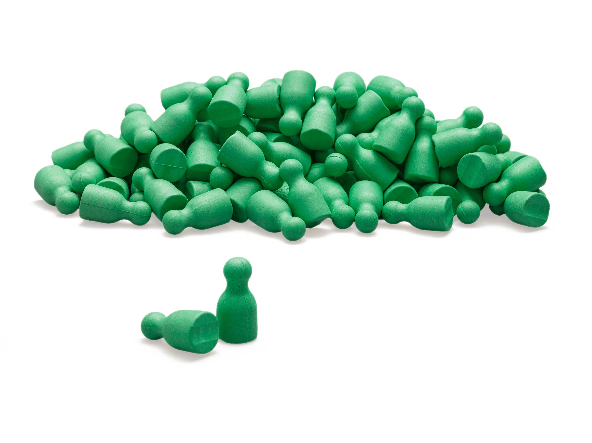 Wissner® Active Learning - Set of 100 Toy Figures/Halma cones in Green 24 x 12 mm – RE-Wood®
